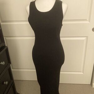 Kerisma long ribbed sleeveless sweater dress.
Lycra and cotton fabric.. Comfy!!